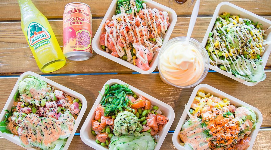 Island Fin Poké signature bowls — boat-to-bowl, sustainably sourced poké