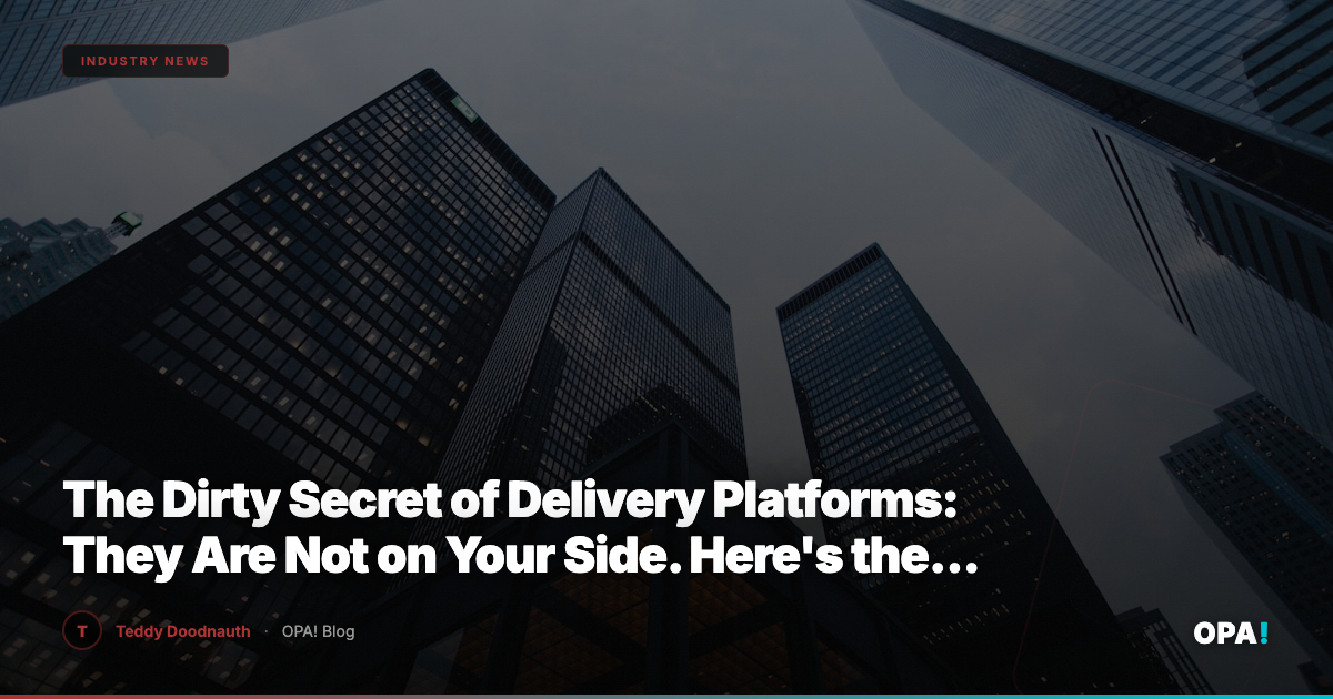 The Dirty Secret of Delivery Platforms: They Are Not on Your Side. Here's the Math.