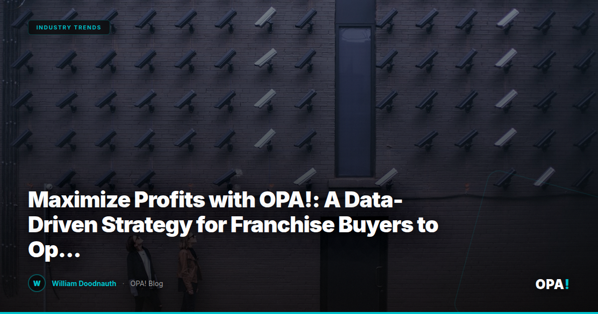 Maximize Profits with OPA!: A Data-Driven Strategy for Franchise Buyers to Optimize First-Party Ordering and Loyalty Programs