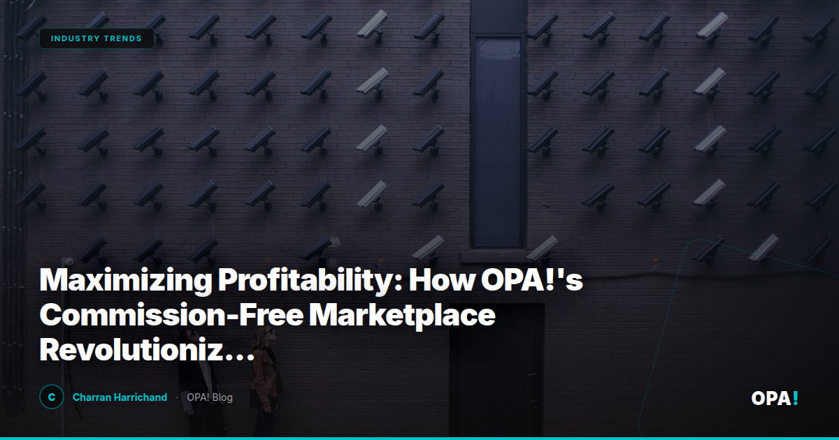Maximizing Profitability: How OPA!'s Commission-Free Marketplace Revolutionizes Franchise Strategy with Data-Driven Insights